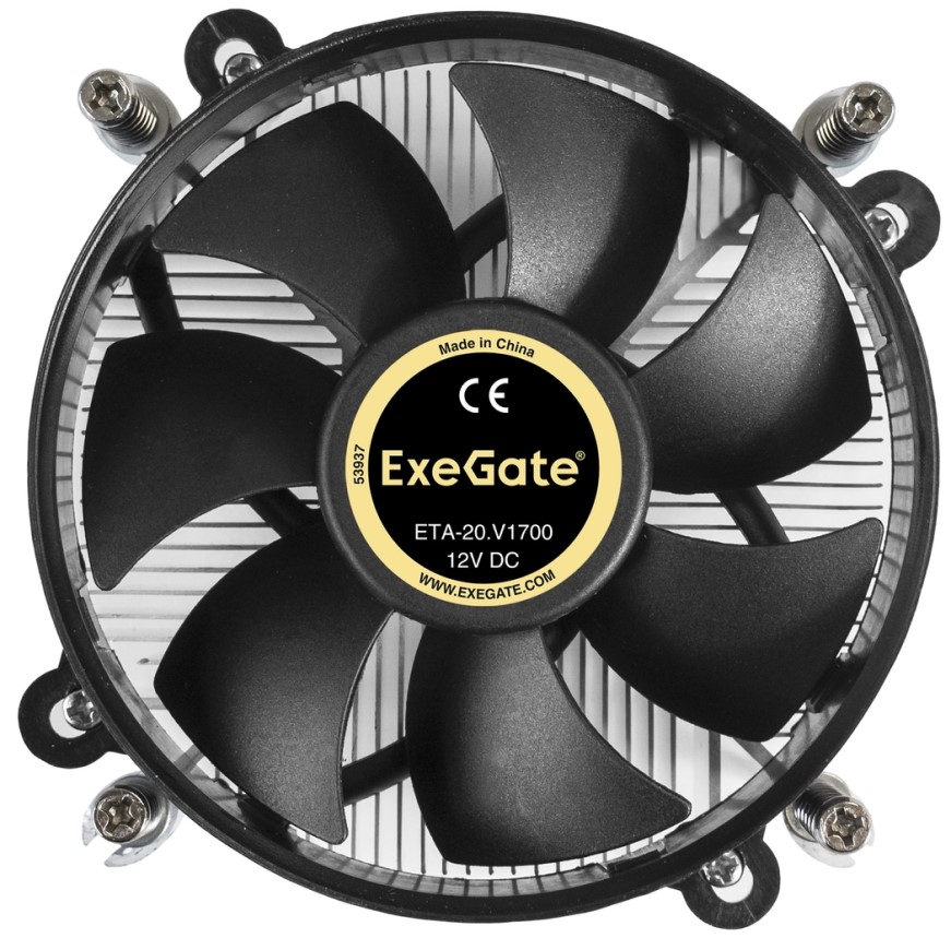 

Кулер Exegate ETA-20.V1700 EX292654RUS LGA1150/1151/1155/1156/1200/1700 (Al, fan 95mm, 2200rpm, 3pin, 22dBA,TDP 100W) color box, ETA-20.V1700