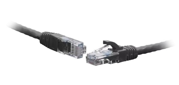 фото Кабель патч-корд U/UTP 5e кат. 0.3м SNR SNR-UU4-5E-003-LST-BK (3,8) в Омске