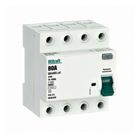 Изображение товара Устройство защитного отключения УЗО DEKraft 14245DEK для домашней электросети