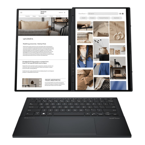 фото Ноутбук  ASUS ZenBook DUO UX8406MA-QL338W в Волгограде 14 ", Core Ultra 7, 16 Гб RAM, 1 Тб SSD, Arc graphics, Серый