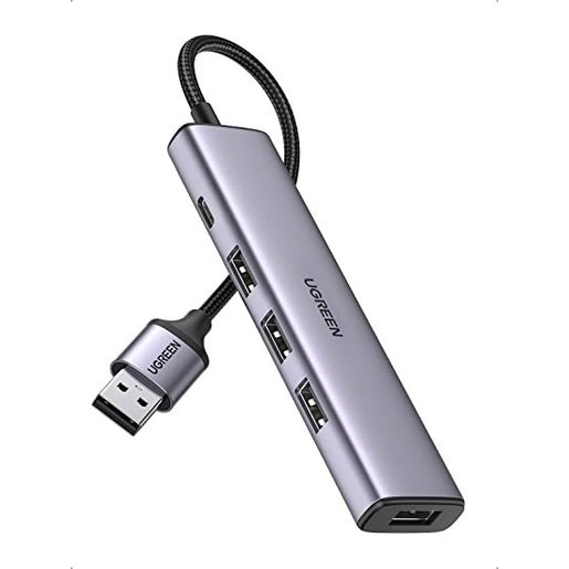 

Концентратор UGREEN 20805_ USB 3.0 to 4*USB 3.0, серый космос, 20805_