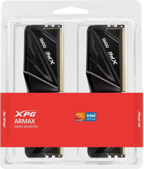 фото Оперативная память DDR5 32 ГБ (2×16 ГБ) ADATA ARMAX, 6400 МГц, (AX5U6400C3216G-DTAMBK) в Казани
