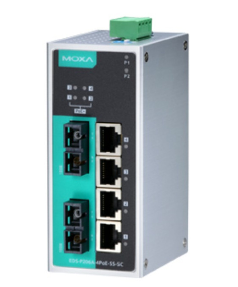 фото Коммутатор PoE MOXA EDS-P206A-4PoE-SS-SC-T в Уфе