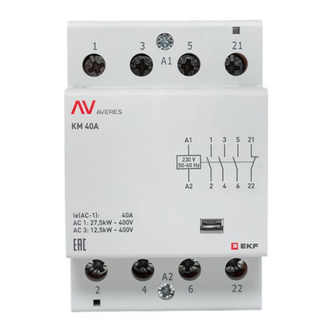 фото Контактор модульный EKF km-av-3-40-31-230V в Екатеринбурге