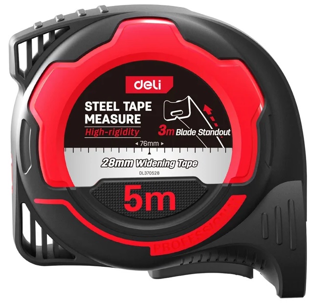 

Рулетка Deli DL370528 5м*28мм, метрическая, DL370528