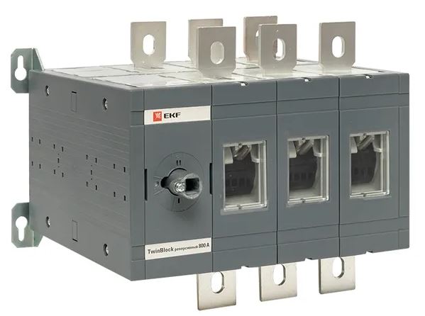 

Рубильник EKF tb-s-800-3p-rev 800A 3P реверсивный без рукоятки управления TwinBlock, tb-s-800-3p-rev