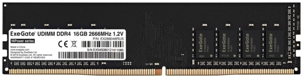 Изображение товара Модуль памяти Exegate EX288046RUS DDR4 16 ГБ 2666 МГц UDIMM