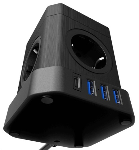 фото Сетевой фильтр  AGNI TP-VE4U5E-C-W-2m-black в Санкт-Петербургe