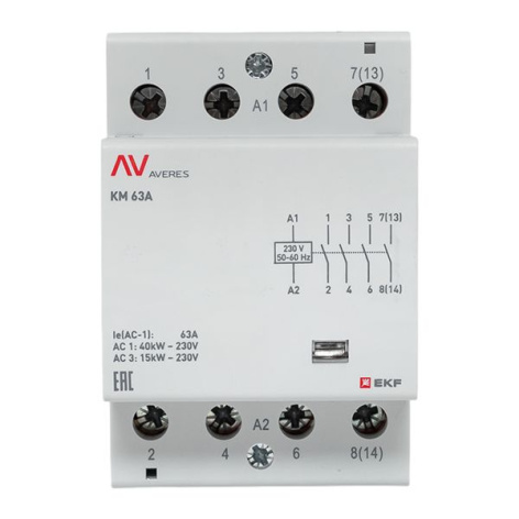 фото Контактор модульный EKF km-av-3-63-40-230V в Уфе