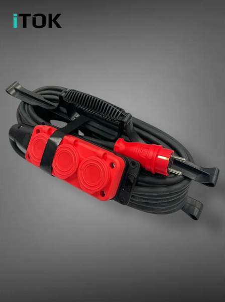 фото Удлинитель силовой iTOK i-CONNECT-COLOR-SUR-KG-315-3-54-20-RED в Перми