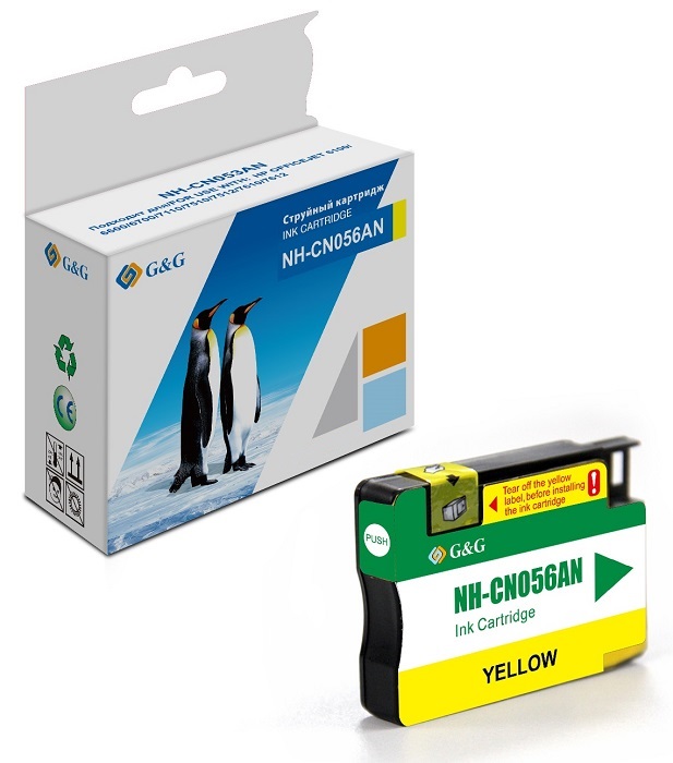 

Картридж G&G GG-CN056AN желтый (14мл) для HP Officejet 6100/6600/6700/7110/7510, GG-CN056AN
