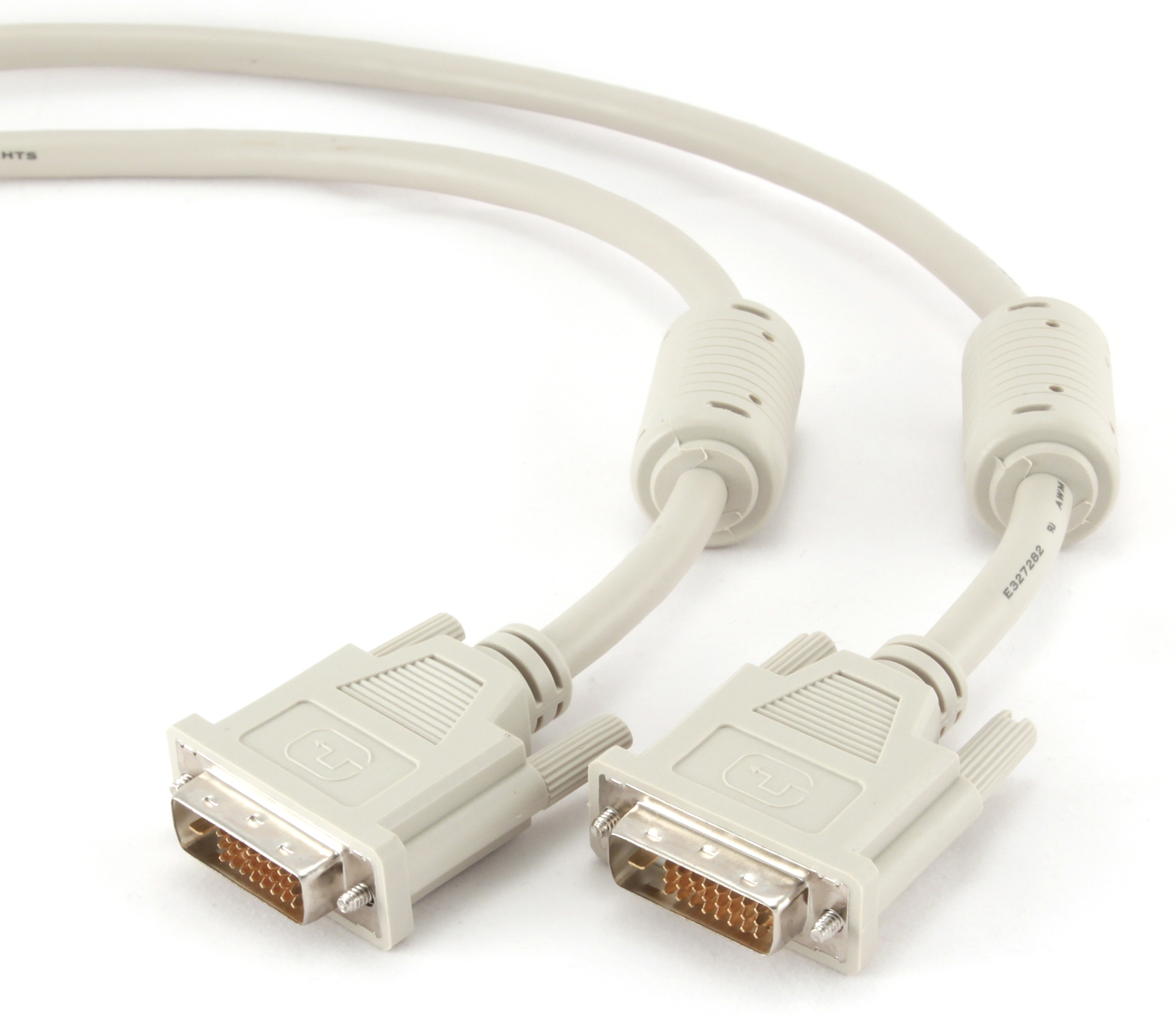 

Кабель интерфейсный DVI-DVI Cablexpert 25M/25M CC-DVI2-10 3.0м, Dual Link, экран, феррит.кольца, пакет, 25M/25M