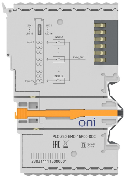 фото Модуль дискретного ввода ONI PLC-250-EMD-16P00-0DC в Санкт-Петербургe
