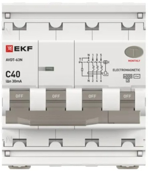 фото Автомат дифференциальный EKF D63N46M40C30 в Перми