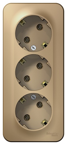 

Розетка Schneider Electric BLNRA010314 3-я с/з без шторок изолир. пластина 16А, 250В Титан наруж, BLNRA010314