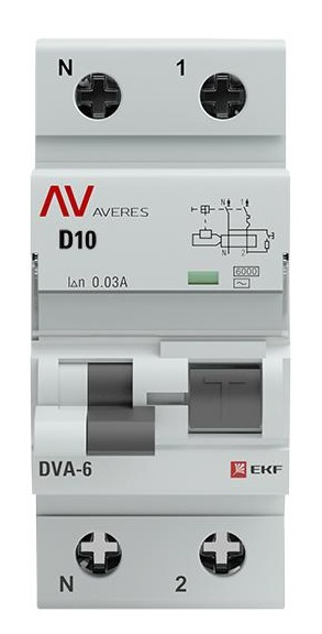 фото Автомат дифференциальный EKF rcbo6-1pn-10D-30-ac-av в Перми
