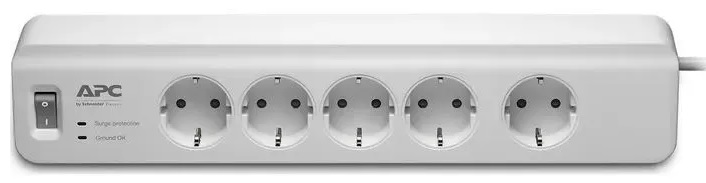 

Сетевой фильтр APC PM5-GR Schuko CEE 7*5, 10А, 1.8м, белый, PM5-GR