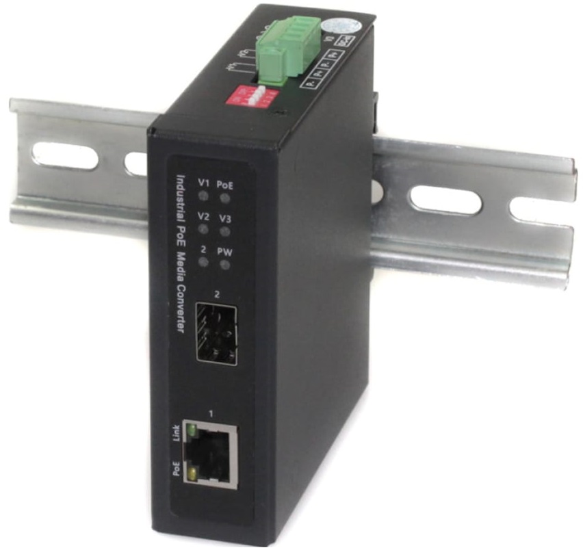 

Медиа-конвертер OSNOVO OMC-1000-11BX-I промышленный компактный Gigabit Ethernet с поддержкой PoE BT до 90W, OMC-1000-11BX-I