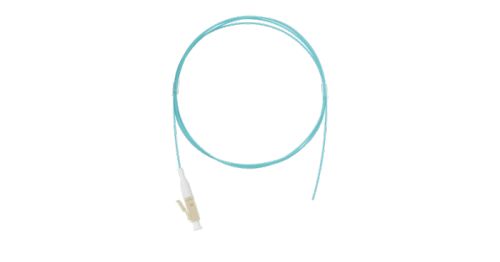 Пигтейл NikoMax NMF-PT1M3C0-LCU-XXX-001-2 монтажный, многомодовый 50/125мкм, стандарта OM3, LC/UPC, LSZH нг(A)-HFLTx, 0.9мм, аква, 1м, уп-ка 2шт.