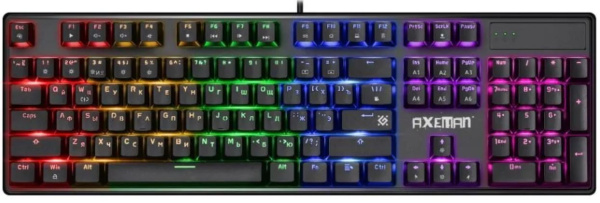 Изображение товара Механическая проводная клавиатура Defender Axeman GK-302 с RGB подсветкой и заменяемыми свитчами