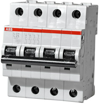

Автоматический выключатель ABB 2CDS254001R0254 S204 4P 25A (C) 6kA, 2CDS254001R0254