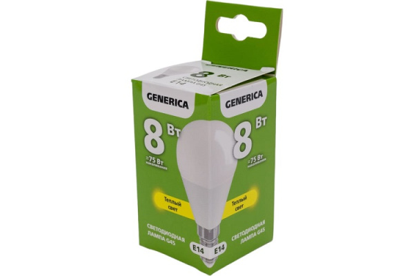 фото Лампа светодиодная GENERICA LL-G45-08-230-30-E14-G в Уфе