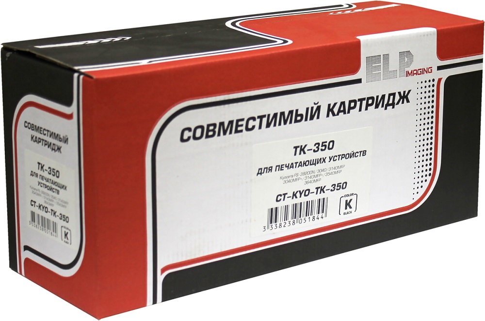 

Тонер-картридж ELP CT-KYO-TK-350 для Kyocera FS-3920DN/3040/3140MFP/3040MFP+/3140MFP+/3540MFP/3640MFP TK-350 15K, CT-KYO-TK-350