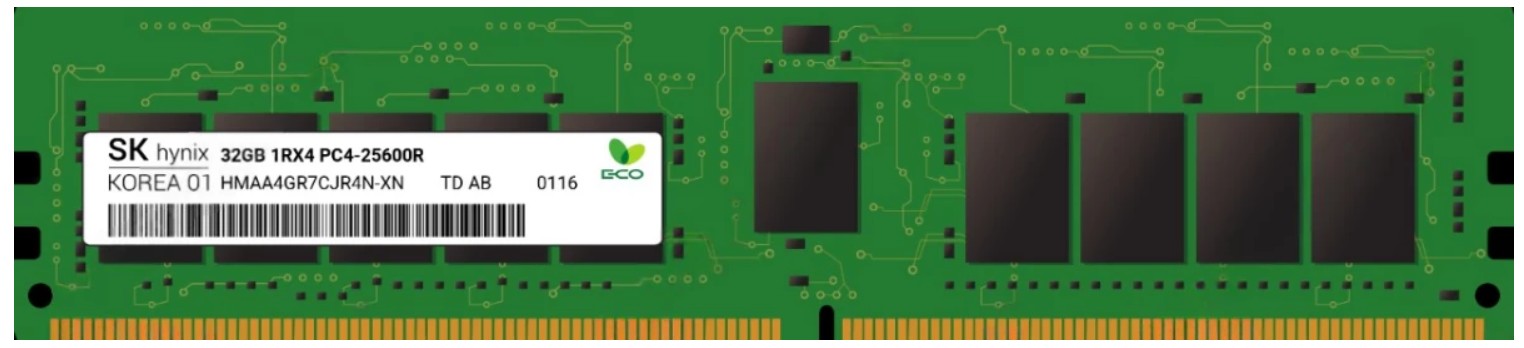 

Модуль памяти DDR5 32GB Hynix original HMAA4GR7CJR4N-XN 3200MHz CL22 1.2V ECC REG, Bulk, HMAA4GR7CJR4N-XN