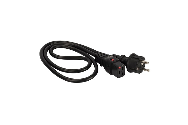 

Кабель питания Lanmaster LAN-PP19L/SH-5.0-BK с блокировкой C19-Schuko, 3х1.5, 220В, 16А, черный, 5 метров, LAN-PP19L/SH-5.0-BK