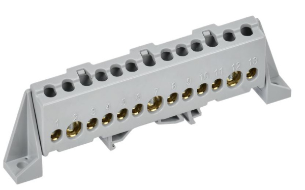 Изображение товара Шина L фаза IEK TF-NN20-13-DP-K03 для электросоединений, монтаж DIN-рейка