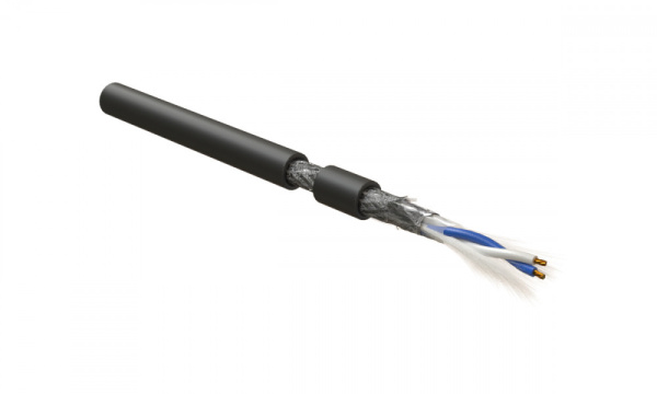 Изображение товара Промышленный кабель интерфейсный Hyperline RS-SF-1x2x24/7-PVC-BK-500 500 м SF/UTP