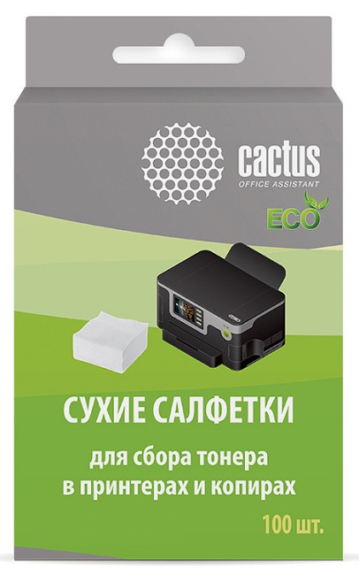

Салфетки Cactus CS-P2003E для сбора тонера 100шт сухих, CS-P2003E