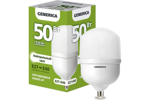 фото Лампа светодиодная GENERICA LL-HP-50-230-40-E27-E40-G в Самаре