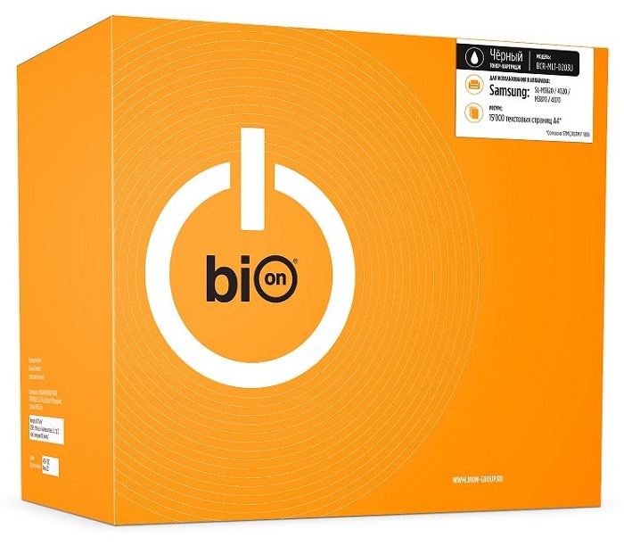 

Картридж BION BCR-MLT-D203U MLT-D203U для SAMSUNG SL-4020/4070 (15000 стр.), Черный, BCR-MLT-D203U