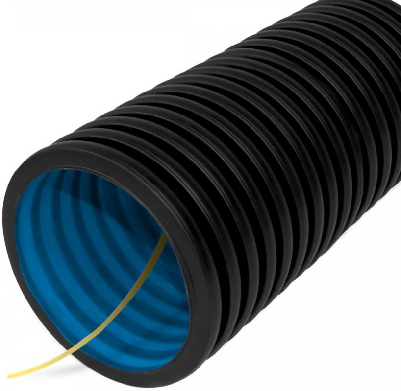 

Труба гофрированная Промрукав PR15.0138 двустенная ПНД гибкая тип 450 (SN26) стойкая к ультрафиолету не распространяющая горение с/з черная д50 (100м), PR15.0138