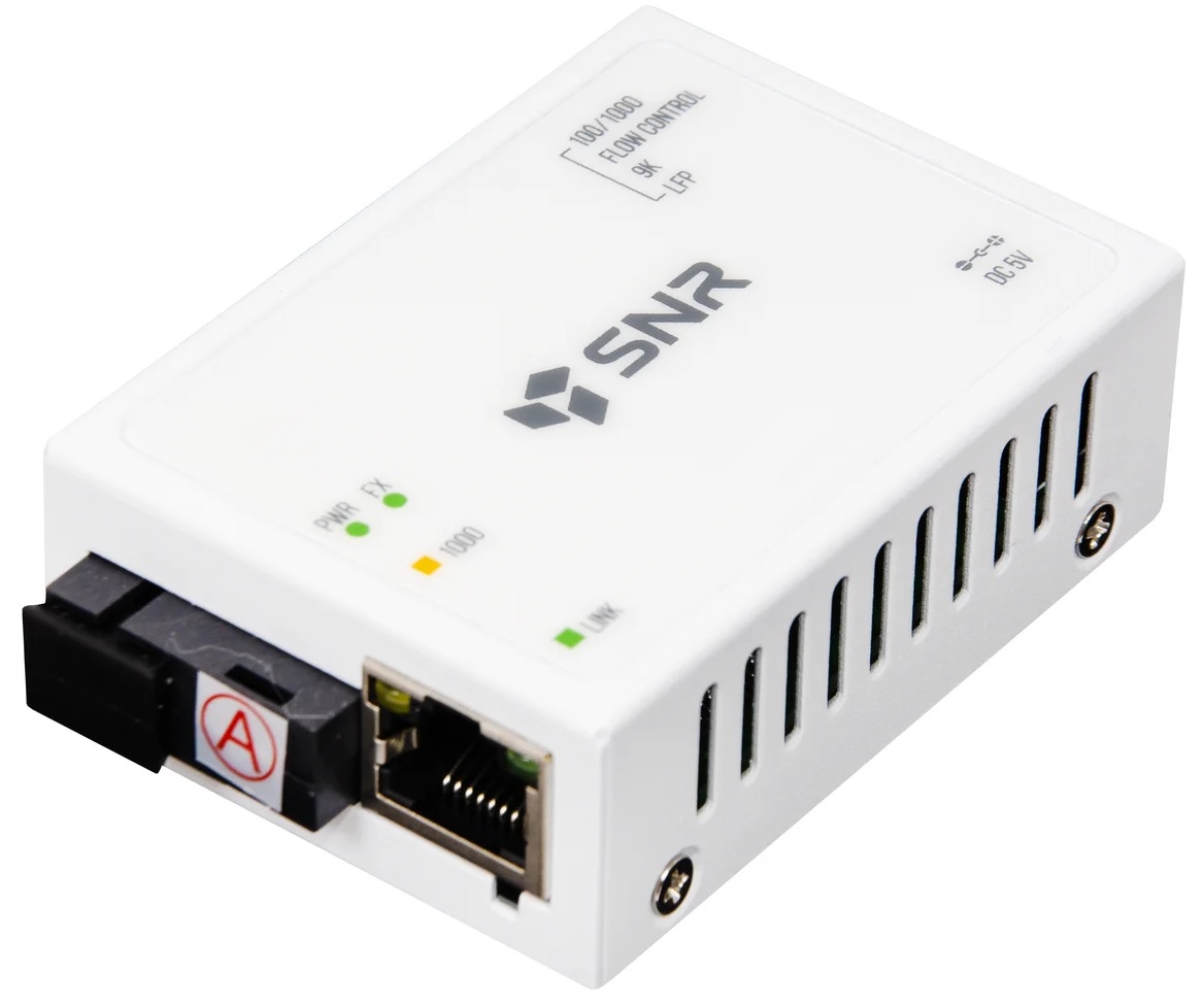 

Медиа-конвертер SNR SNR-CVT-1000A 10/100/1000-Base-T / 100/1000Base-FX, Tx/Rx: 1310/1550нм, SNR-CVT-1000A
