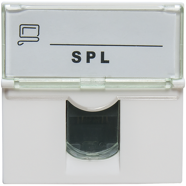 

Розетка SPL 200007 информационная UTP 1хRJ45 45х45 cat5е, 200007
