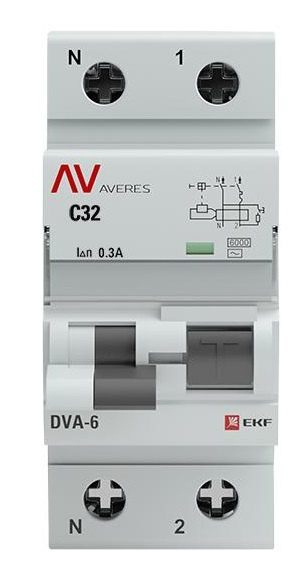 фото Автомат дифференциальный EKF rcbo6-1pn-32C-300-ac-av в Перми