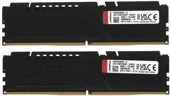 фото Оперативная память DDR5 32 ГБ (2×16 ГБ) Kingston FURY KF560C30BBEK2-32, 6000 МГц, (KF560C30BBEK2-32) в Казани