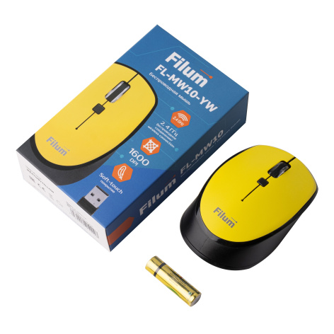 фото Мышь wireless Filum FL-MW10-YW в Омске