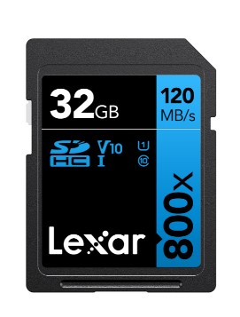 

Карта памяти SDHC 32GB Lexar LSD0800P032G-BNNNG Professional 800x PRO UHS-I U1 V10 C10, 150/45MB/s, LSD0800P032G-BNNNG