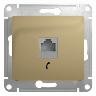 

Розетка Schneider Electric GSL000481T Glossa Титан телефонная RJ11, GSL000481T