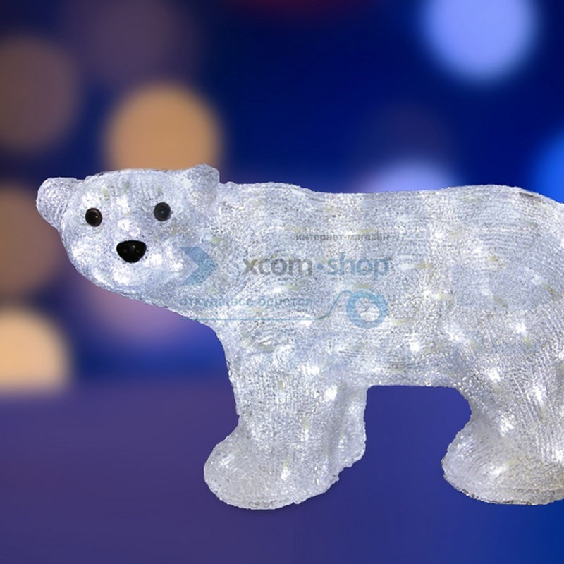 

Фигура светодиодная NEON-NIGHT 513-267 акриловая, мишка 60 см, 200 светодиодов, IP44, понижающий трансформатор в комплекте, 513-267