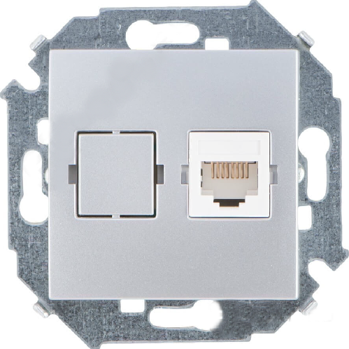 

Розетка Simon 1591598-033 Simon 15 Алюминий компьютерная 1-я RJ45 кат.5е, 1591598-033