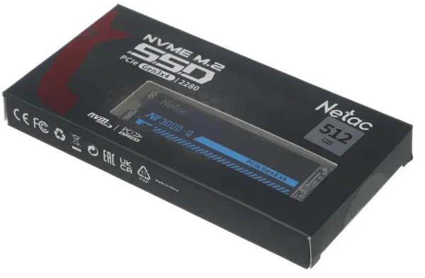 фото SSD накопитель 512 ГБ Netac NT01NV3000Q-512-E4X, PCIe 3.0 x4, [NT01NV3000Q-512-E4X] в Санкт-Петербургe