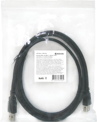 

Кабель USB Defender USB02-17 87454 AM-AF, 5.0м, USB02-17