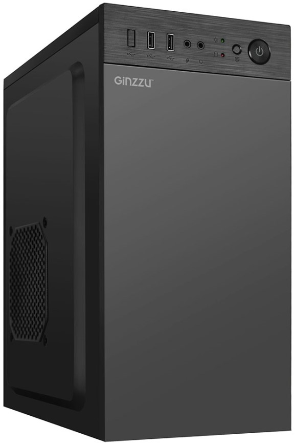 

Корпус mATX Ginzzu B400 без БП, 2*USB 2.0, B400
