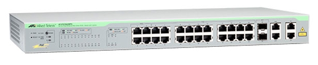 

Коммутатор PoE Allied Telesis AT-FS750/28PS 24x10/100BASE-TX PoE, 2x10/100/1000BASE-T, 2x10/100/1000BASE-T/Mini GBIC (SFP), AT-FS750/28PS