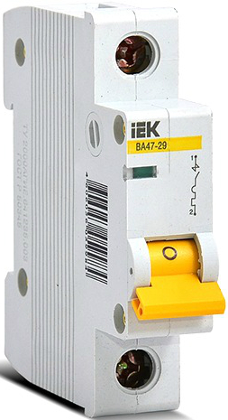 

Автоматический выключатель IEK MVA20-1-020-B ВА47-29 1Р 20А 4,5кА х-ка В, MVA20-1-020-B