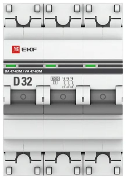 фото Автоматический выключатель  EKF mcb4763m-6-3-32D-pro в Челябинске